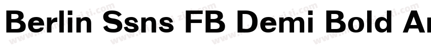Berlin Ssns FB Demi Bold Arisl Horm字体转换